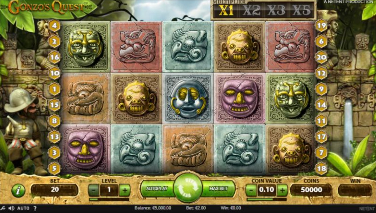 Gonzo's Quest Slot Game Screenshot